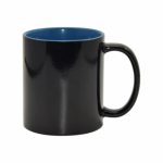 Cana pentru sublimare 11oz (330ml) cameleon negru mat,interior albastru
