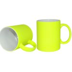 Кружка сублимационная 11oz (330 мл) флуоресцентная светло-желтая
