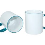 Cana pentru sublimare 11oz (330ml) margina si miner verde