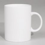 Mug 11oz GLASS White Coated