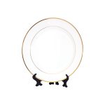 Farfurie 25cm ALBA cu margine aurie