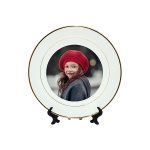 Plate 20cm WHITE with gold rim