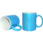 Кружка сублимационная 11oz (330 мл) сверкающая светло-синяя
