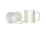 Cana pentru sublimare 11oz (330ml) stralucitoare alb perlat