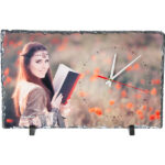 Rectangular Stone LARGE (250x400x27mm) with clock Glossy