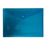 File bag A4 with button Clear BLUE