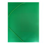 File bag A4 with rubber Clear GREEN