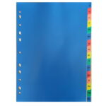 Index din plastic mat cu enumerare (A-Z) cu 16 sectiuni