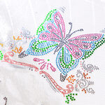 Faux Rhinestone Transfer Sheet LITTLE BUTTERFLY (10*8cm)