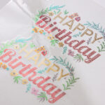 Faux Rhinestone Transfer Sheet HAPPY BIRTHDAY (16.5*21cm)