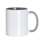 Cana pentru sublimare cu interior si miner colorat 11oz (330ml) gri