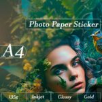Glossy photo paper 4Print 135g A4 Sticker Gold