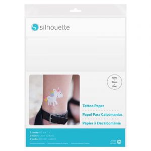Temporary Tattoo Paper White Silhouette
