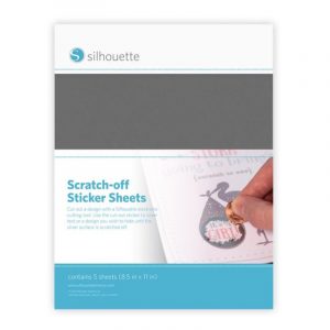 Sticker Paper Scratch-Off Silver Silhouette