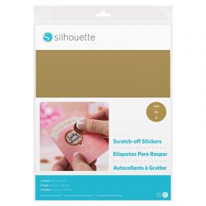 Hirtie adeziva aurie Scratch-Off Silhouette