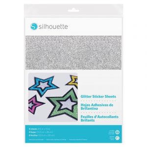 Foi glitter argintii Silhouette